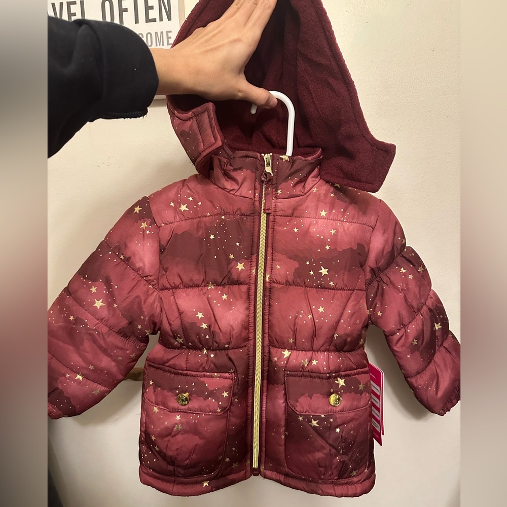 Pink Platinum Burgundy Jacket with Gold Stars